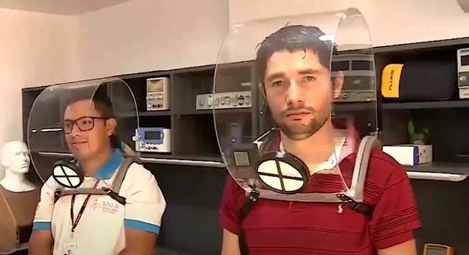 Cascos para prevenir contagios COVID-19, inventado por jóvenes biomédicos
