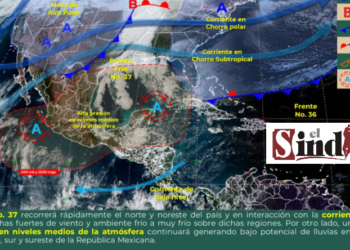 CON LLUVIAS NUEVO FRENTE FRIO