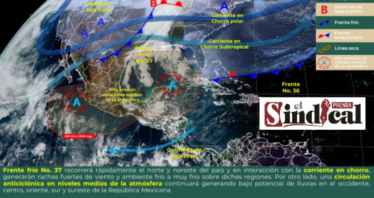 CON LLUVIAS NUEVO FRENTE FRIO