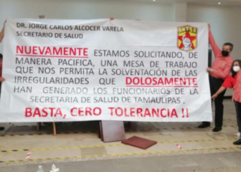 SECRETARIA DE SALUD DE TAMAULIPAS SE REHÚSA ENTABLAR DIALOGO CON SINDICATO