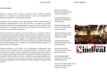 PIDEN GOBERNADORES A LA SUPREMA CORTE DEFINIR COMPETENCIA DE LOS GOBIERNOS EN EL TEMA DE DESAFUERO