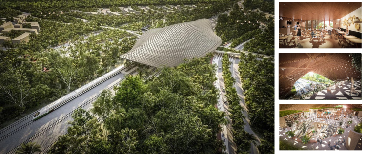 PRESENTAN EL DISEÑO DE LA ESTACIÓN TULUM DEL TREN MAYA
