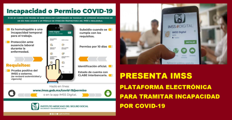 PRESENTA IMSS PLATAFORMA ELECTRÓNICA PARA TRAMITAR INCAPACIDAD POR COVID-19