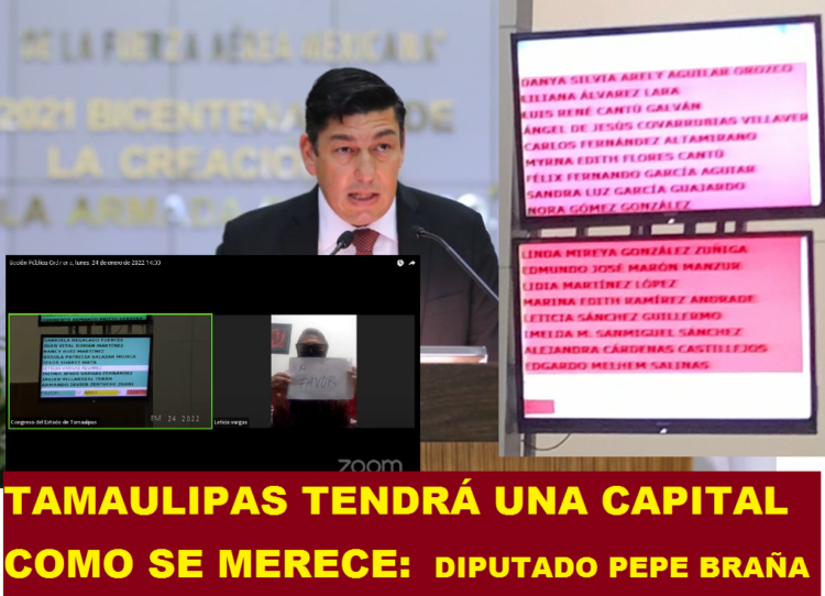 TAMAULIPAS TENDRÁ UNA CAPITAL COMO SE MERECE: DIPUTADO PEPE BRAÑA