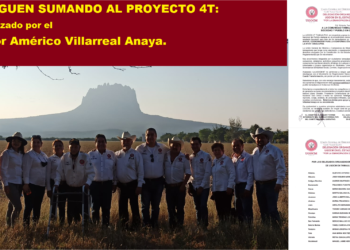 SE SIGUEN SUMANDO AL PROYECTO 4T: encabezado por el Doctor Américo Villarreal Anaya.