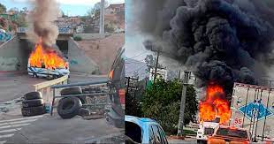 QUEMAN VEHÍCULOS EN TIJUANA, ENSENADA, TECATE Y MEXICALI