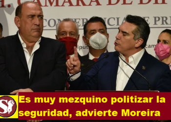 ES MUY MEZQUINO POLITIZAR LA SEGURIDAD, ADVIERTE MOREIRA