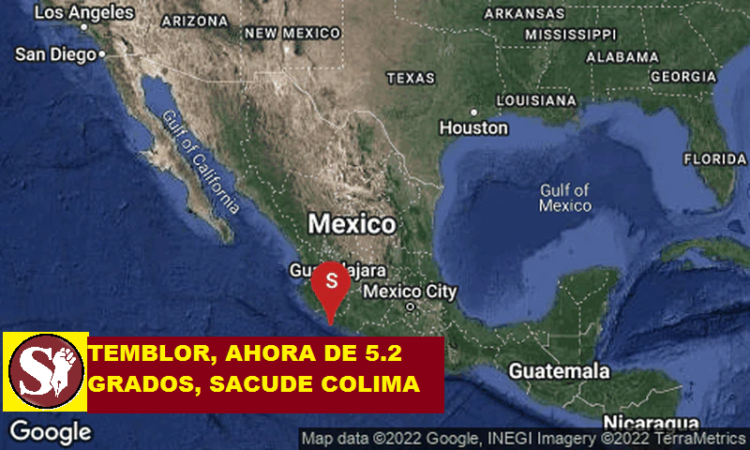 OTRO TEMBLOR, AHORA DE 5.2 GRADOS, SACUDE COLIMA