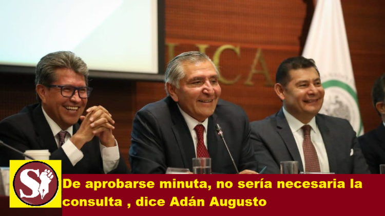 DE APROBARSE MINUTA, NO SERÍA NECESARIA LA CONSULTA, DICE ADÁN AUGUSTO