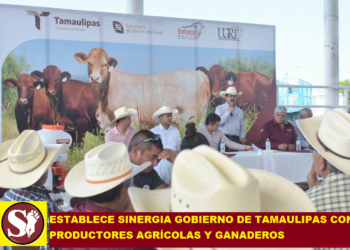 ESTABLECE SINERGIA GOBIERNO DE TAMAULIPAS CON PRODUCTORES AGRÍCOLAS Y GANADEROS