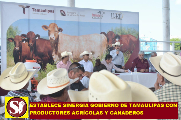 ESTABLECE SINERGIA GOBIERNO DE TAMAULIPAS CON PRODUCTORES AGRÍCOLAS Y GANADEROS