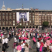 MANTA DE GENARO GARCÍA LUNA FUE DESPLEGADA EN EL ZÓCALO DURANTE MARCHA DEL INE