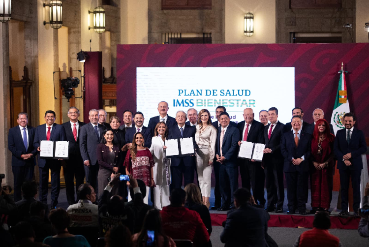EN INVERSIÓN DE SALUD, NO HAY LÍMITES, DICE AMÉRICO ANTE AMLO Y GOBERNADORES