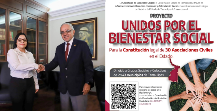 LANZA SEBIEN CONVOCATORIA PARA FORTALECER A ASOCIACIONES CIVILES EN TAMAULIPAS