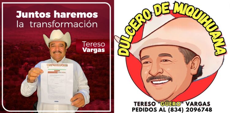 TERESO VARGAS, EL DULCERO DE MIQUIHUANA, ESTA PARTICIPANDO  PARA LA INTERNA DE MORENA POR LA ALCALDÍA DE MIQUIHUANA 