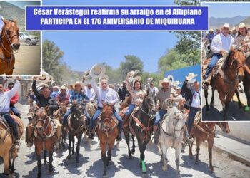 César Verástegui reafirma su arraigo en el Altiplano PARTICIPA EN EL 176 ANIVERSARIO DE MIQUIHUANA