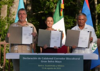 MÉXICO, GUATEMALA Y BELICE FIRMAN LA DECLARACIÓN DE CALAKMUL PARA PROTEGER LA GRAN SELVA MAYA