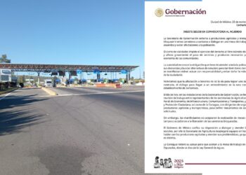 SEGOB reitera llamado al diálogo y pide a transportistas y productores liberar carreteras