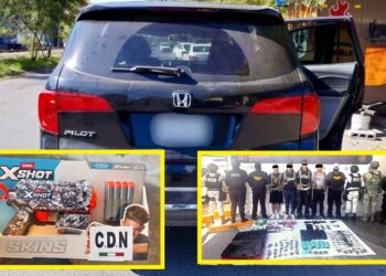DETIENEN A CUATRO PRESUNTOS CRIMINALES EN GUADALUPE MIENTRAS REPARTÍAN JUGUETES BÉLICOS
