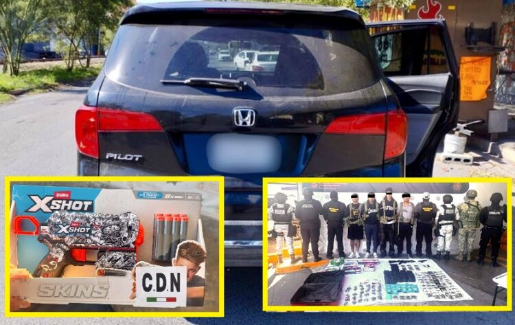 DETIENEN A CUATRO PRESUNTOS CRIMINALES EN GUADALUPE MIENTRAS REPARTÍAN JUGUETES BÉLICOS