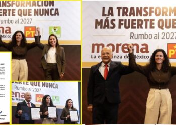 MORENA, PT Y PVEM REAFIRMAN ALIANZA 2027.