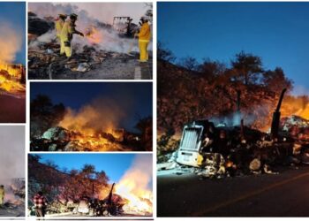 ACCIDENTE ENTRE TRÁILERES PROVOCA CIERRE TOTAL DE LA MONTERREY–NUEVO LAREDO