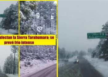 Nevadas afectan la Sierra Tarahumara; se prevé frío intenso
