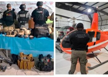 Operativos conjuntos desmantelan red aérea clandestina y aseguran arsenal en Veracruz
