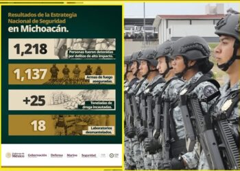 Refuerzan estrategia de seguridad en Michoacán; reportan más de mil detenidos por delitos de alto impacto