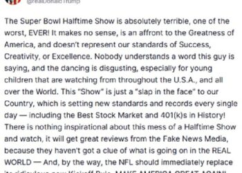 TRUMP ARREMETE CONTRA EL MEDIO TIEMPO DEL SUPER BOWL ENCABEZADO POR BAD BUNNY