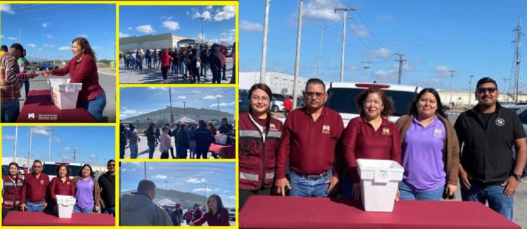 Gobierno de Matamoros respalda a personal de Tridonex con apoyo solidario