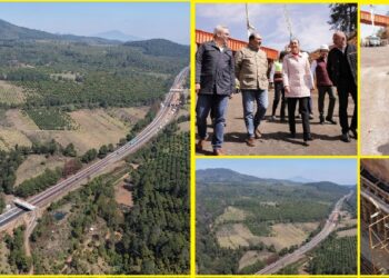 Sheinbaum constata avance de obra estratégica en la Autopista Siglo XXI