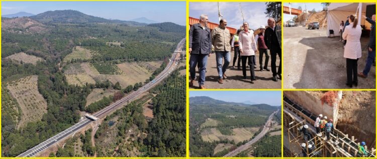 Sheinbaum constata avance de obra estratégica en la Autopista Siglo XXI