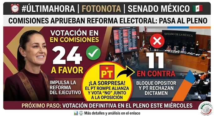 COMISIONES DEL SENADO AVALAN REFORMA ELECTORAL