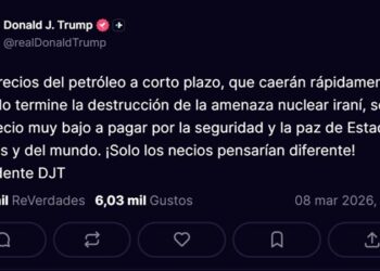 TRUMP DEFIENDE ALZA TEMPORAL DEL PETRÓLEO Y ASEGURA QUE BAJARÁ TRAS NEUTRALIZAR AMENAZA NUCLEAR DE IRÁN
