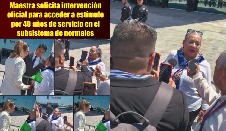 Maestra solicita intervención oficial para acceder a estímulo por 40 años de servicio en el subsistema de normales