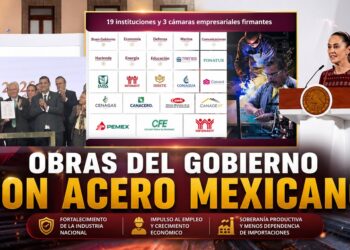 Gobierno federal apuesta por acero nacional en obra pública