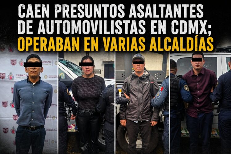 Caen presuntos asaltantes de automovilistas en CDMX; operaban en varias alcaldías