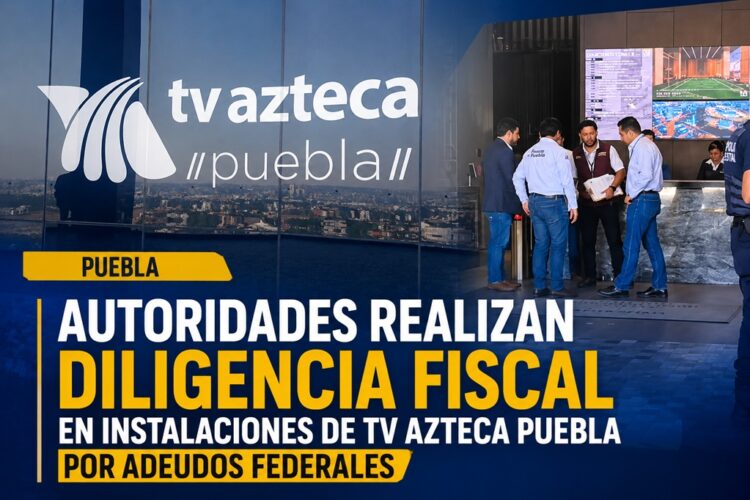 Autoridades realizan diligencia fiscal en instalaciones de TV Azteca Puebla por adeudos federales
