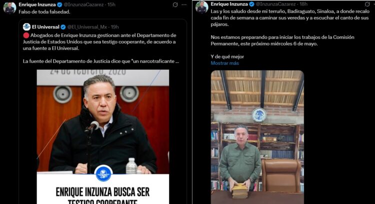 Inzunza se alista para la Comisión Permanente y rechaza versión difundida en redes