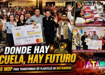 Donde hay escuela, hay futuro: 36 MDP para transformar 85 planteles en Matamoros