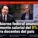 Gobierno federal anuncia aumento salarial del 9% para docentes del país