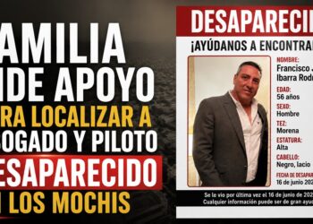 Familia pide apoyo para localizar a abogado y piloto desaparecido en Los Mochis