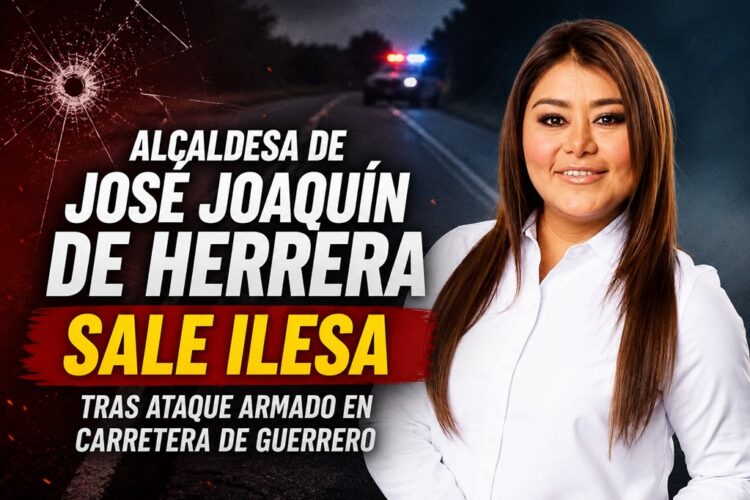 Alcaldesa de José Joaquín de Herrera sale ilesa tras ataque armado en carretera de Guerrero