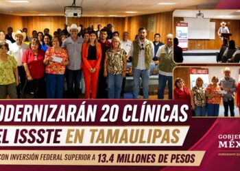 Modernizarán 20 clínicas del ISSSTE en Tamaulipas con inversión federal superior a 13.4 millones de pesos