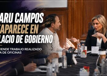 Maru Campos reaparece en Palacio de Gobierno y defiende trabajo realizado fuera de oficinas