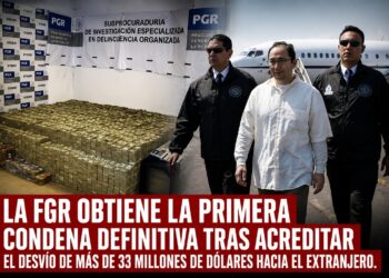 La FGR obtiene la primera condena definitiva tras acreditar el desvío de más de 33 millones de dólares hacia el extranjero.