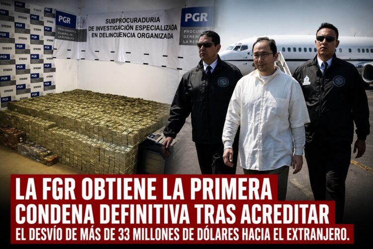 La FGR obtiene la primera condena definitiva tras acreditar el desvío de más de 33 millones de dólares hacia el extranjero.