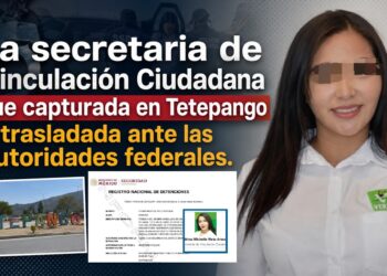La secretaria de Vinculación Ciudadana fue capturada en Tetepango y trasladada ante las autoridades federales