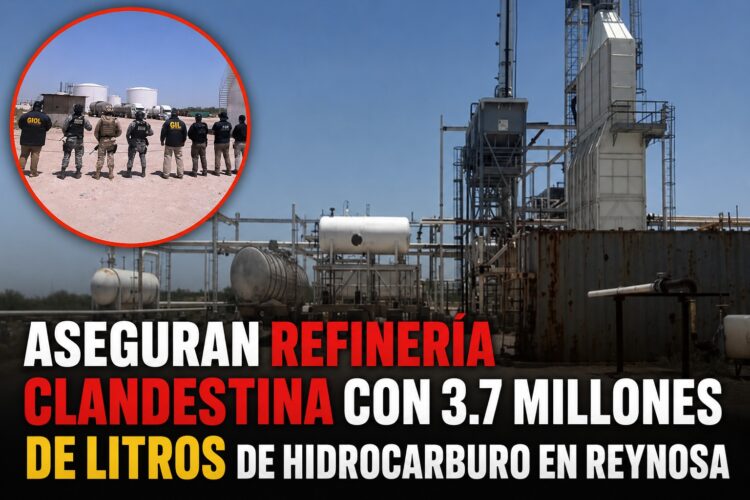 Aseguran refinería clandestina con 3.7 millones de litros de hidrocarburo en Reynosa